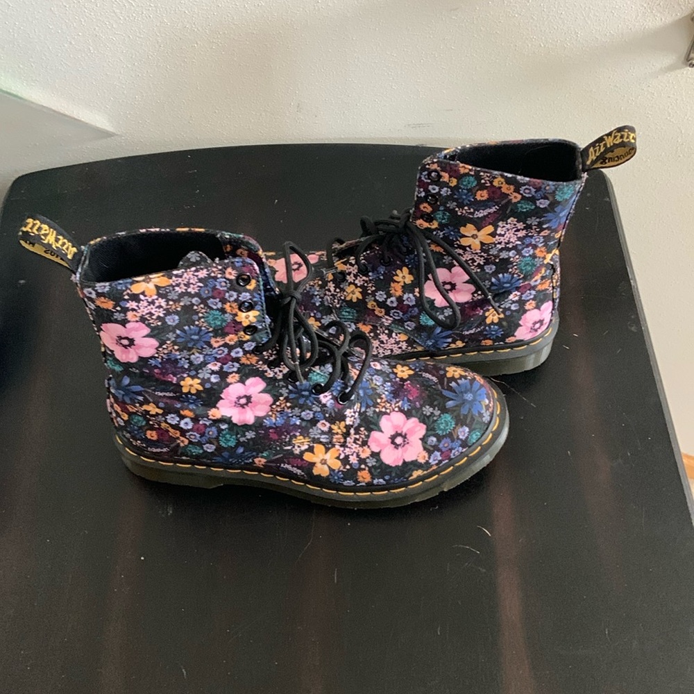 Doc Martens Canvas Floral Boots